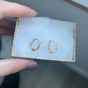 Gold 10K small earrings.